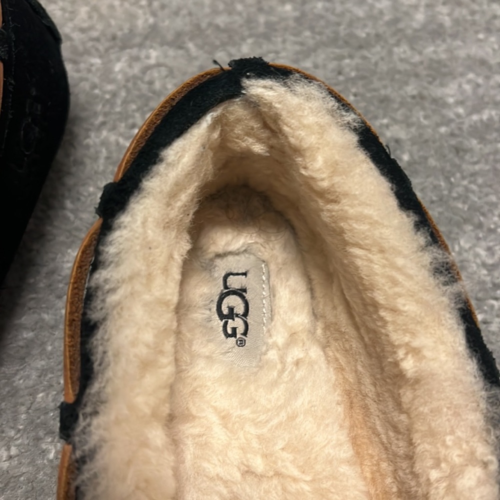 UGG Black Moccasins with Tan Laces - Picture 4 of 4